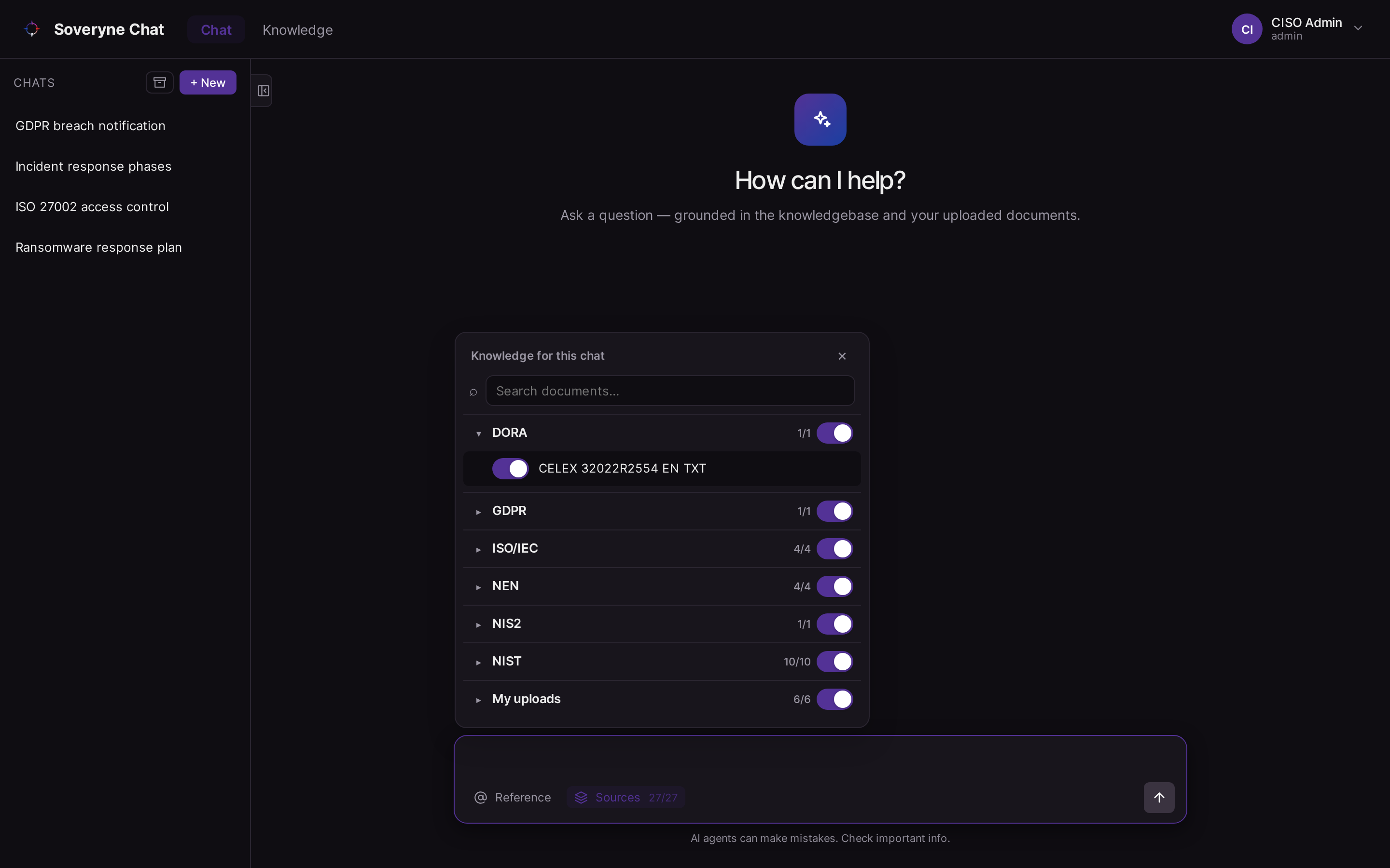 Scope each chat to the right sources